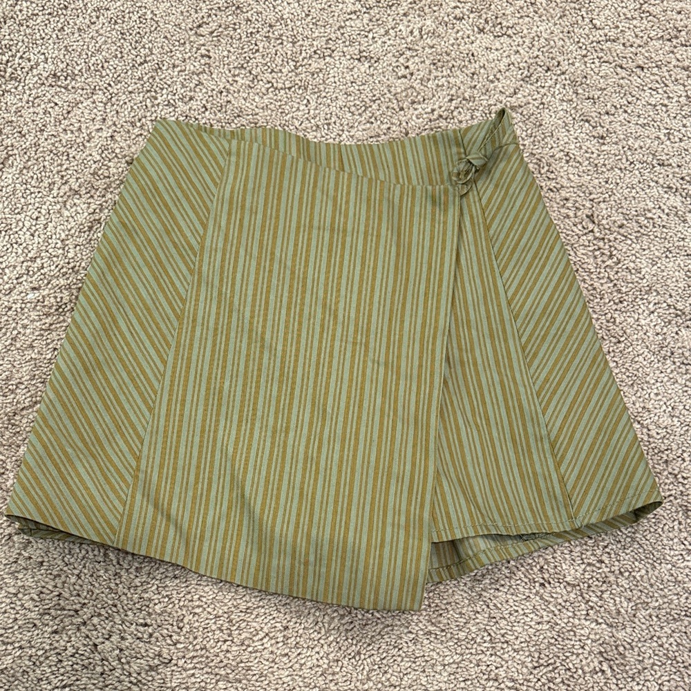Zara Green Striped Skort